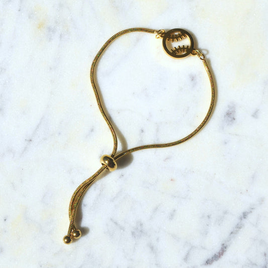 Pull-Tie Baseball Bracelet